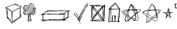 Go around the books - Symbols font preview